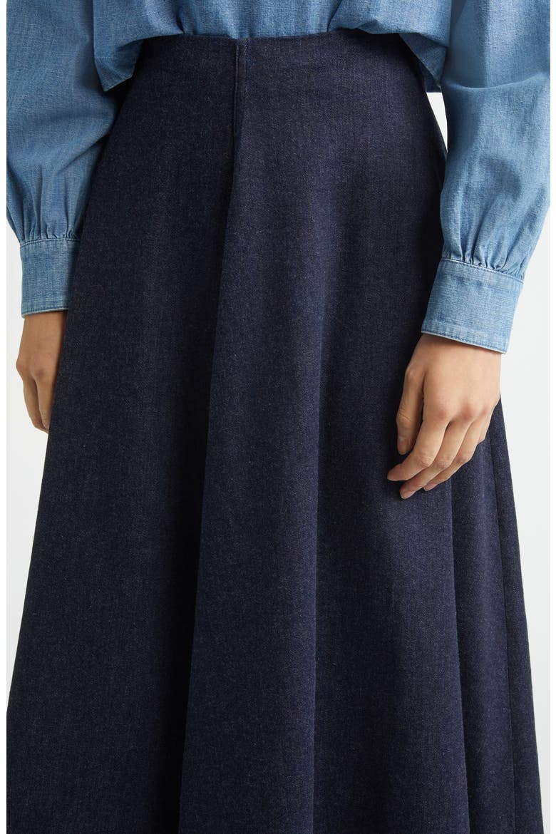 Varda Stretch Denim A-Line Skirt, Alternate, color, BERRY