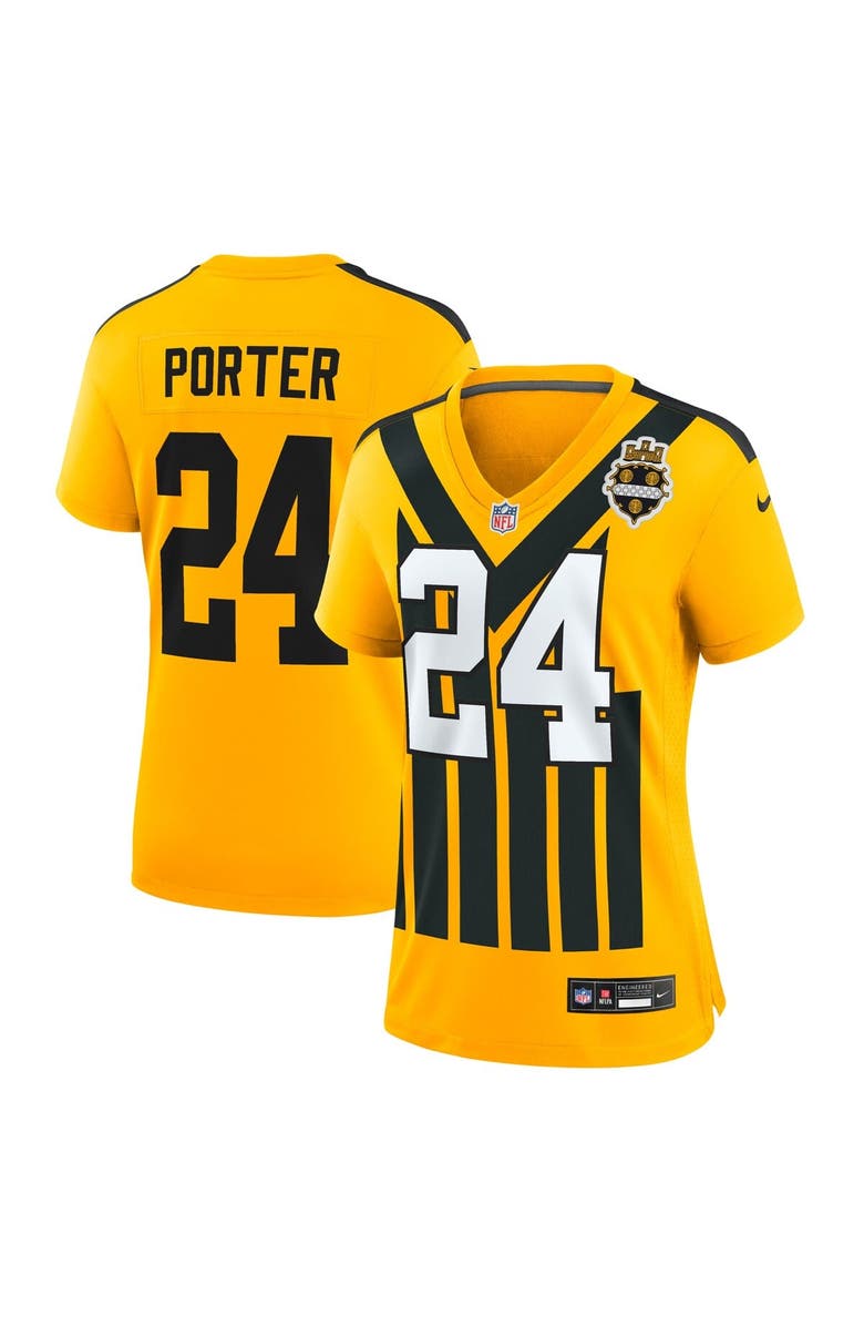 Nike Women's Nike Joey Porter Jr. Gold Pittsburgh Steelers Alternate 1933 Throwback Game Jersey, Main, color, Gold