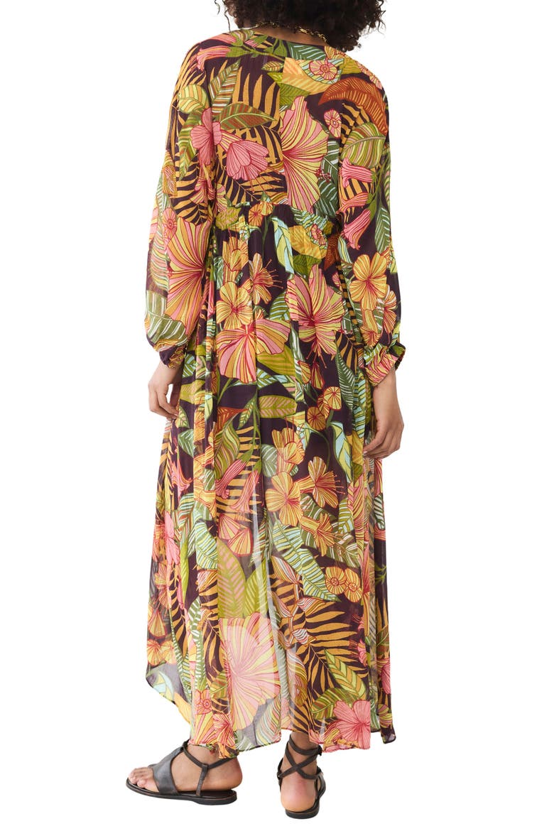 Kantuta Kaftan Midi Dress, Alternate, color, WINE