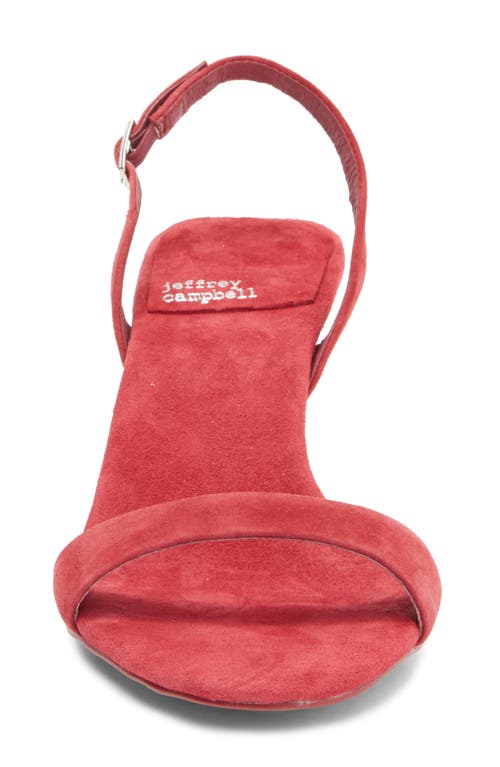 Jeffrey Campbell Augustine Slingback Sandal In Deep Red Suede