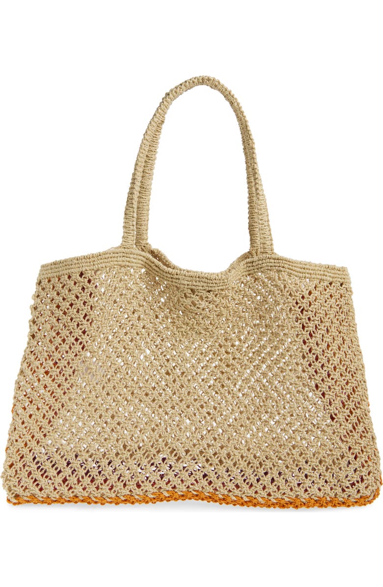LSPACE Moonlight Woven Jute Tote, Alternate, color, Man/ Pim/ Ber
