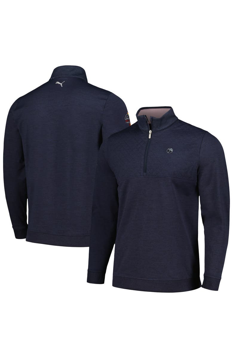 PUMA Men's Puma x Arnold Palmer Collection Navy Arnold Palmer Invitational Castle CLOUDSPUN Quarter-Zip Top, Main, color, Navy