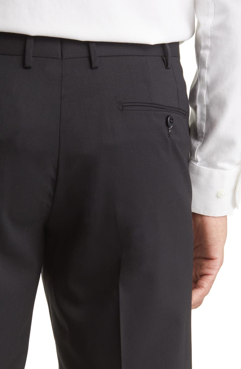 Zanella Parker Stretch Wool Trousers, Alternate, color, Black