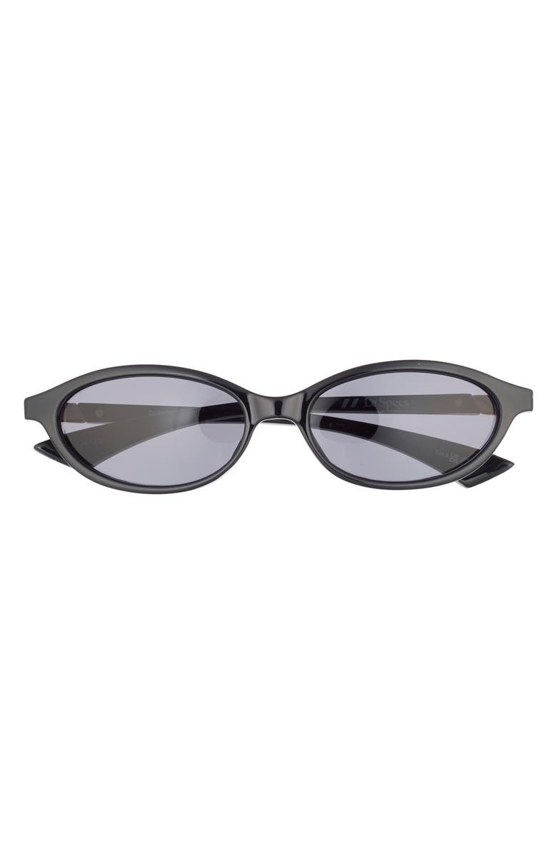 Le Specs Duskfall 55mm Oval Sunglasses, Main, color, Black / Smoke Mono