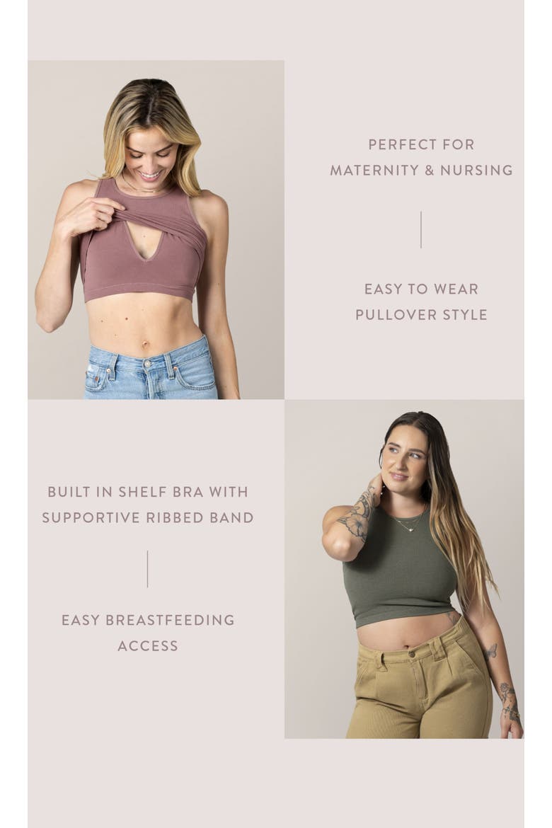 Sublime Maternity & Nursing Longline Bra Top, Alternate, color, Twilight