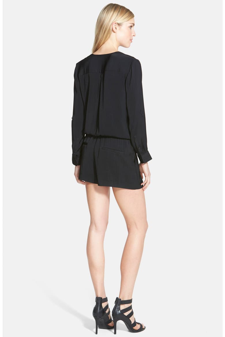 Surplice Romper, Alternate, color, BLACK