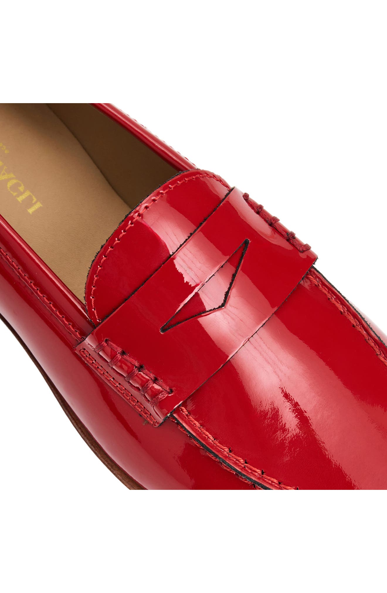 Lixia Penny Loafer, Alternate, color, BERRY PATENT