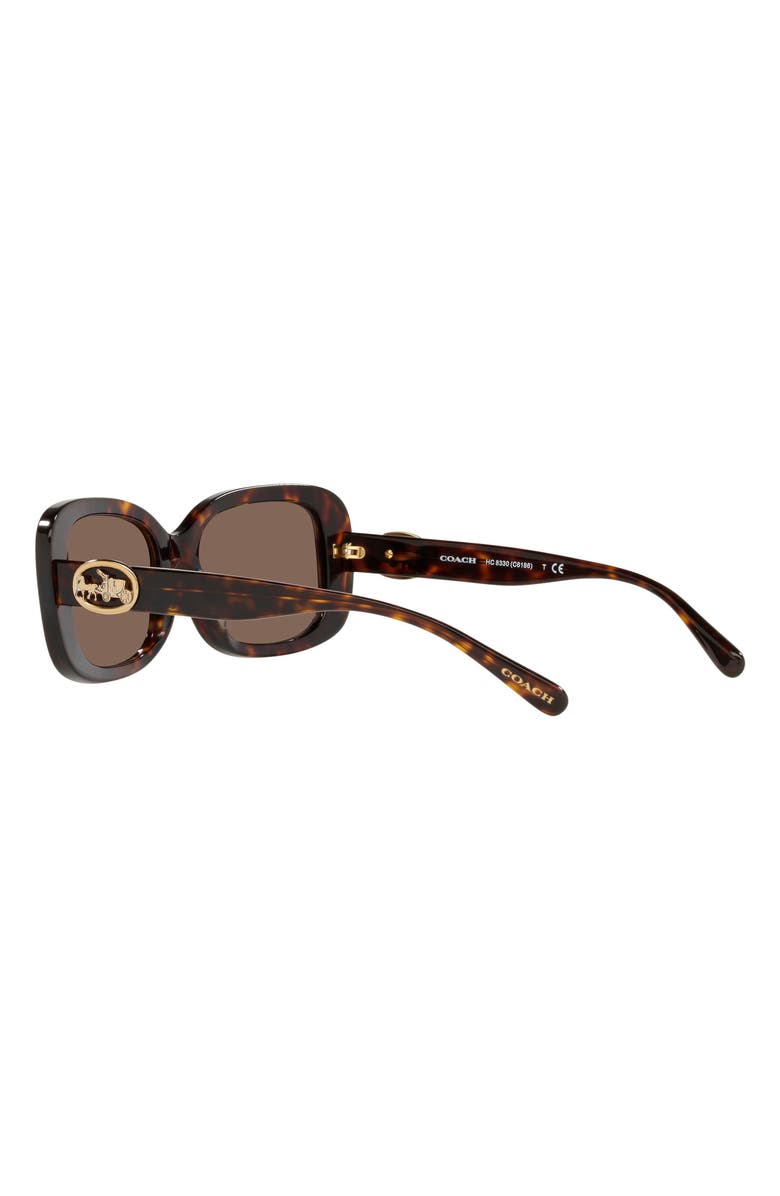 COACH 56mm Rectangle Sunglasses, Alternate, color, 