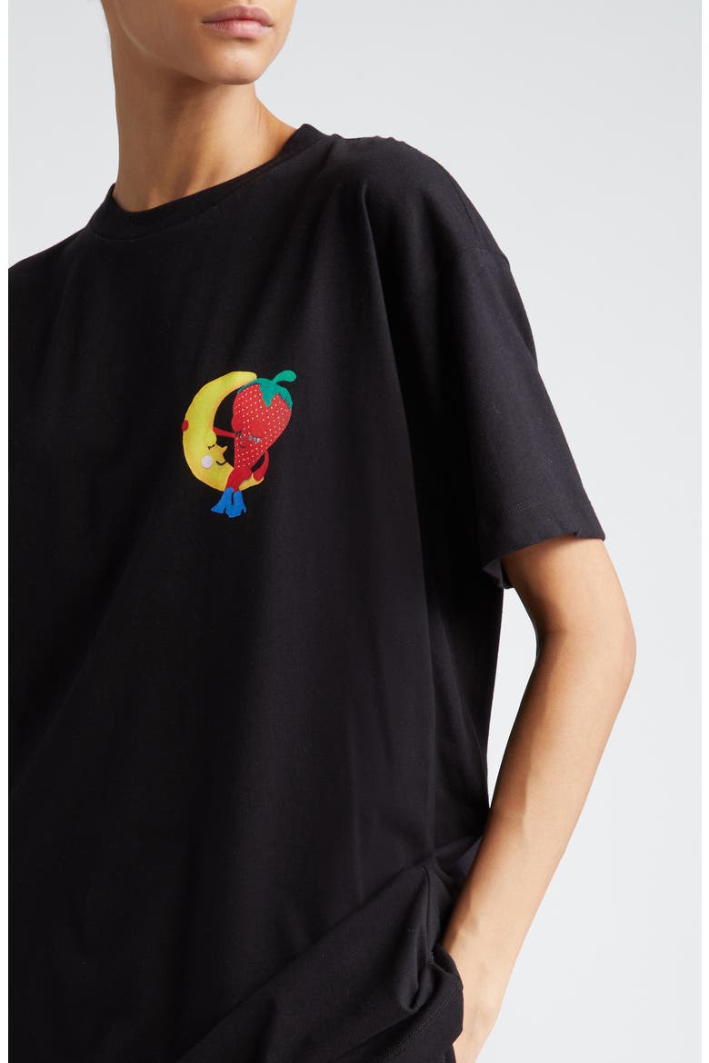 Gender Inclusive Perennial Shana Logo Organic Cotton Blend Graphic T-Shirt, Alternate, color, BLACK