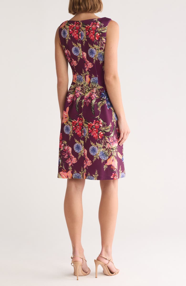 Vince Camuto Floral Sleeveless Scuba Knit Fit & Flare Dress, Alternate, color, 