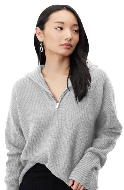 Sophia Cashmere Quarter Zip Pullover
