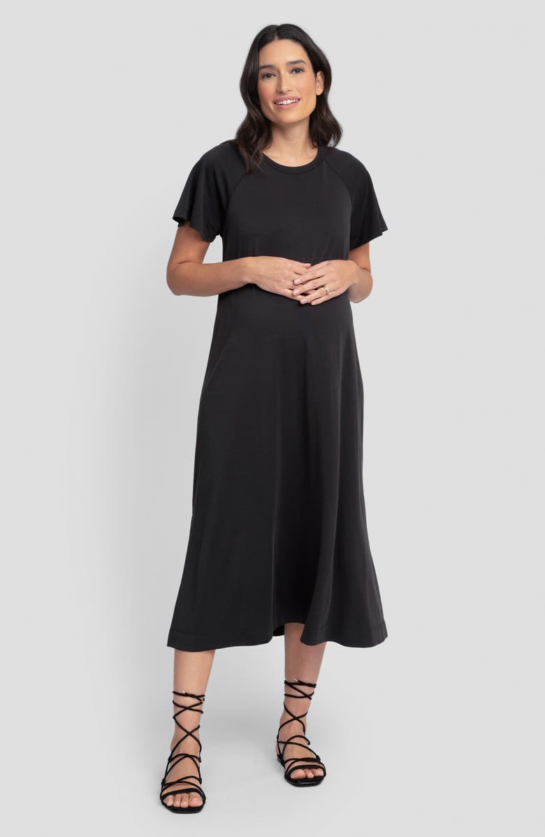 Seraphine Maternity T-Shirt Dress, Alternate, color, Black