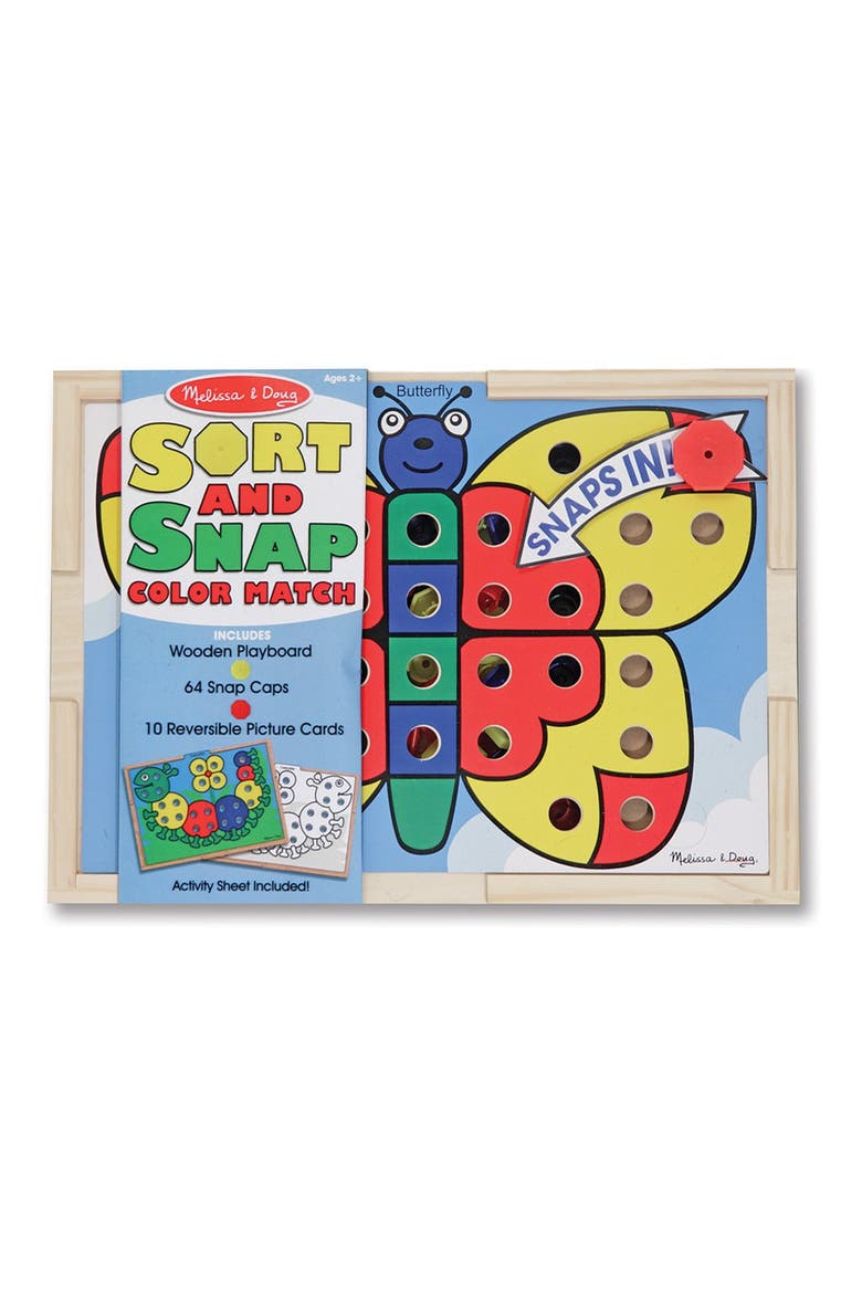 Sort & Snap Color Match Activity Board, Alternate, color, BROWN