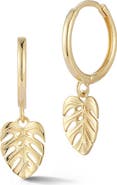Ember Fine Jewelry 14K Gold Leaf Drop Earrings