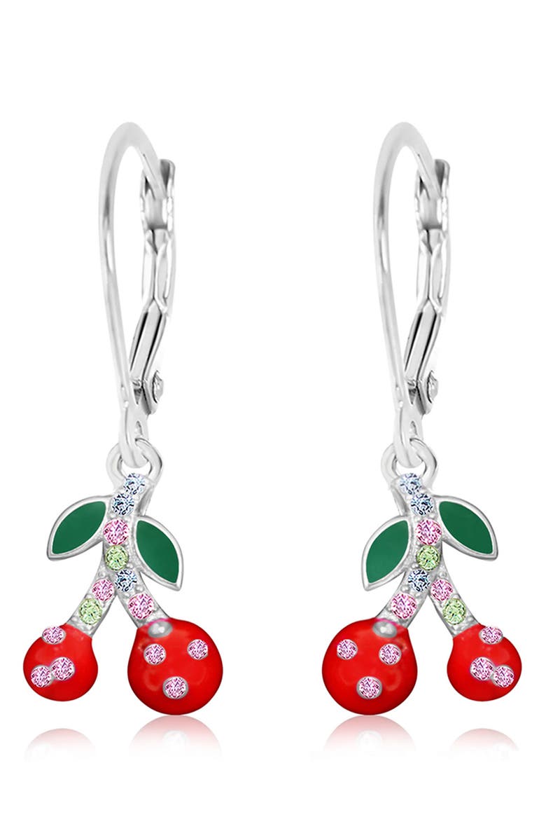 Chanteur Kids' Cherry Drop Earrings, Main, color, Red