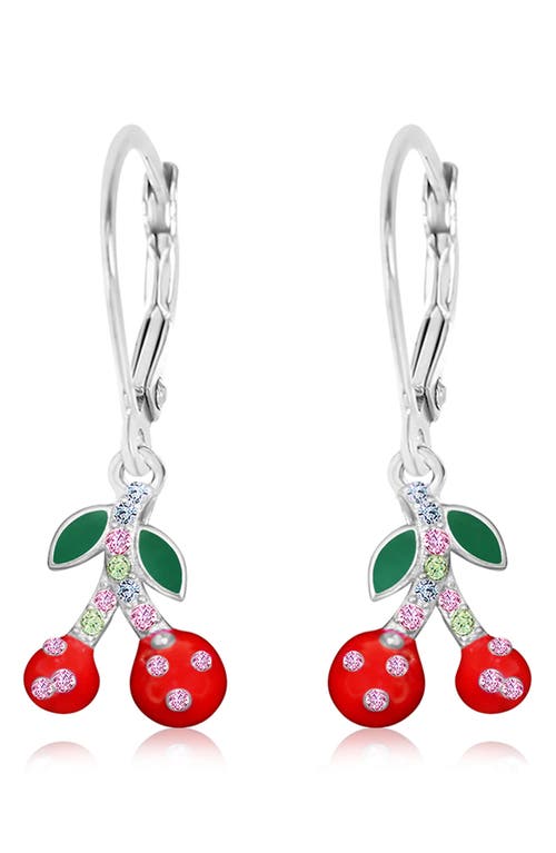 Chanteur Kids' Cherry Drop Earrings In Silver