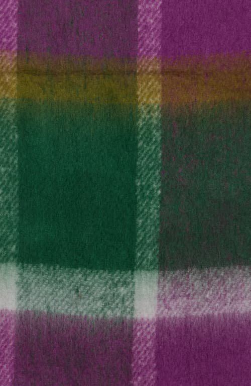 Tasha Plaid Blanket Scarf In Purple