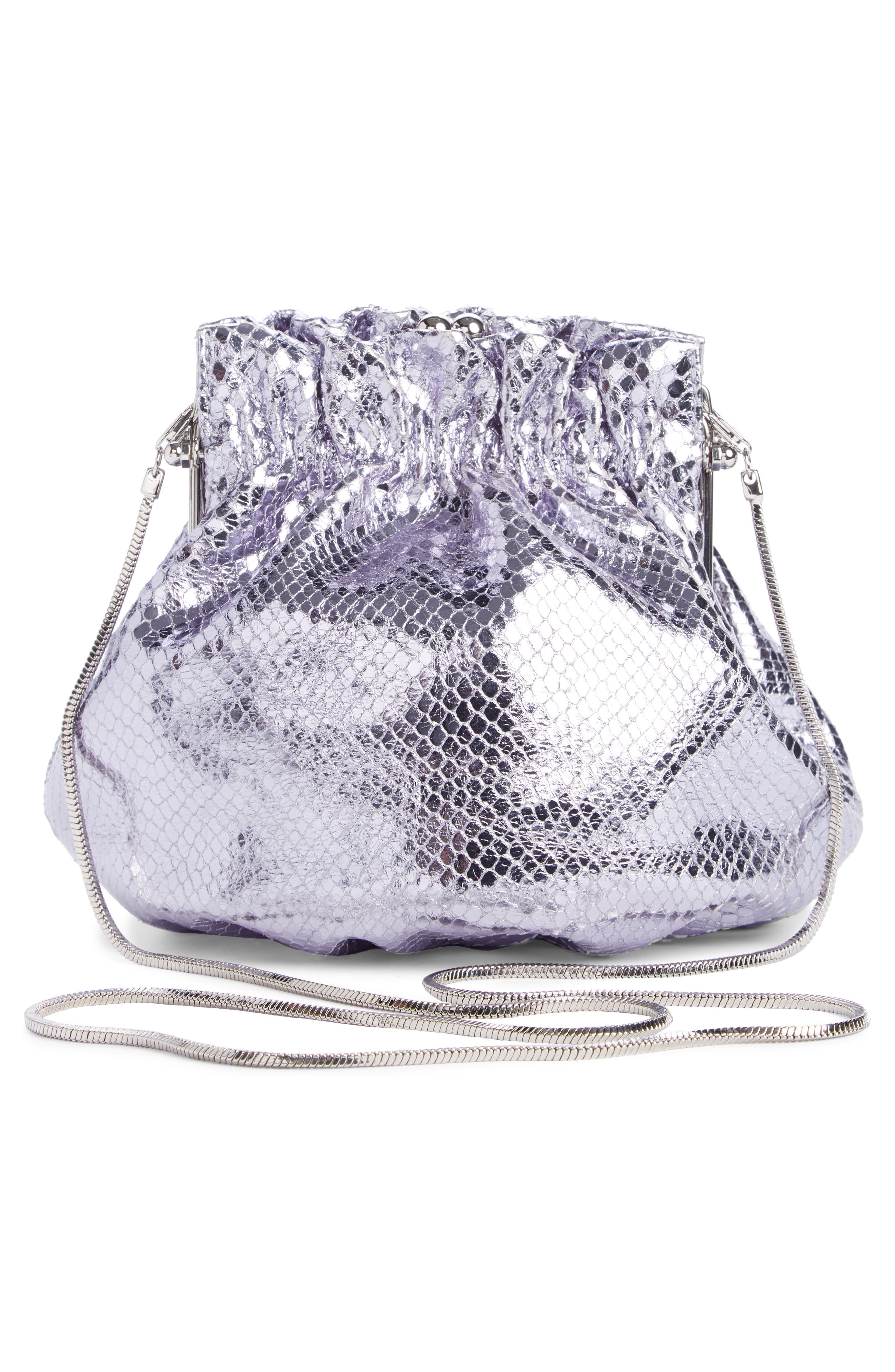 Marc Jacobs The Soirée Metallic Leather Shoulder Bag, Alternate, color, 