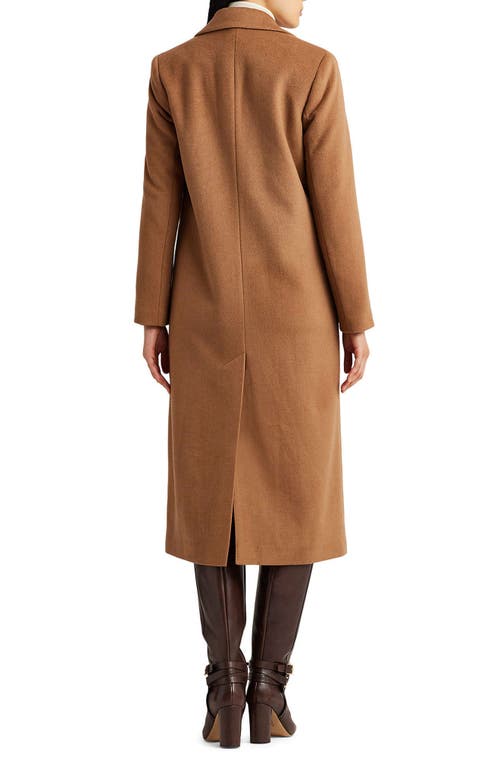 Ralph Lauren Double-breasted Wool-blend Cocoon Coat In Brown