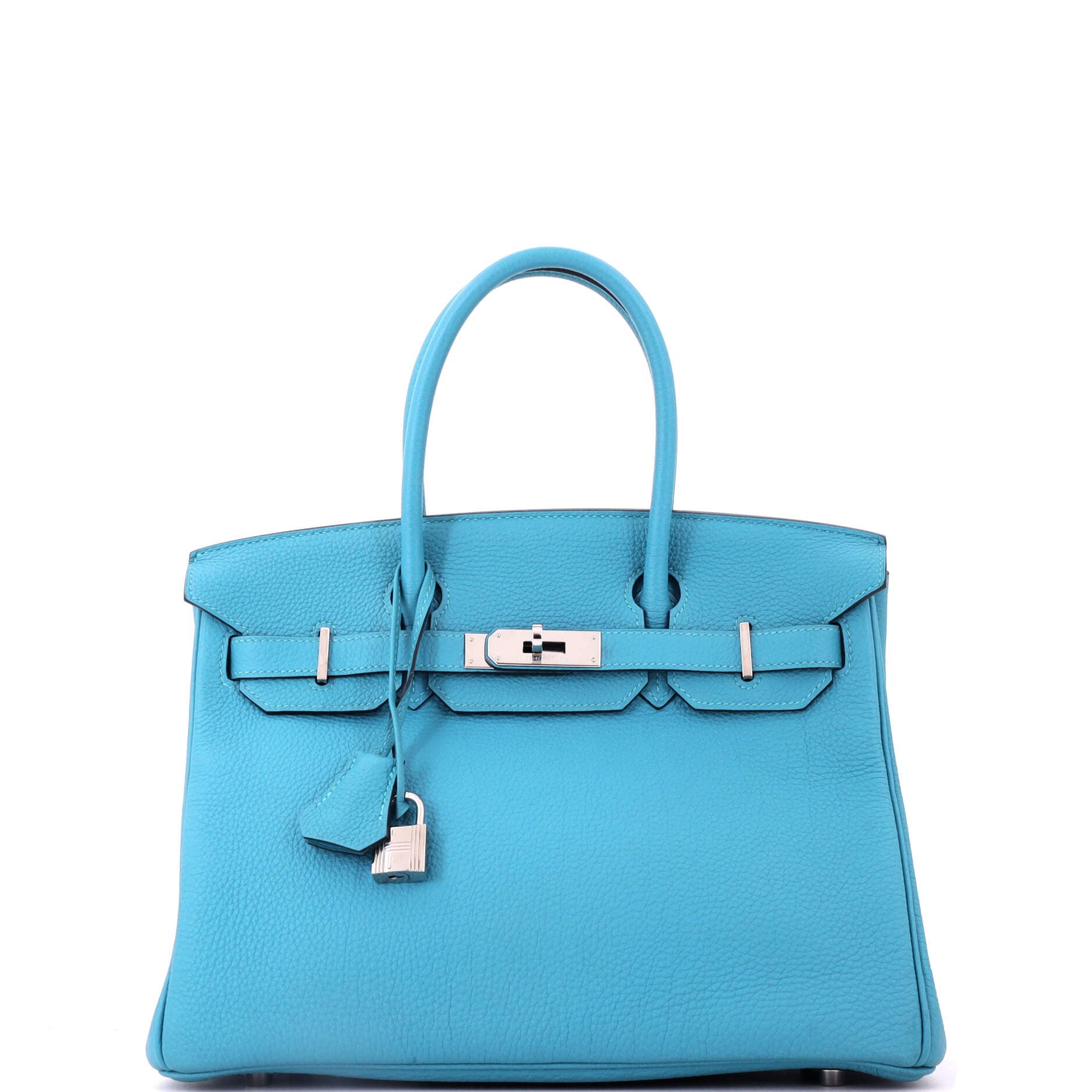 Birkin Handbag Blue Togo with Palladium Hardware 30, Main, color, Blue