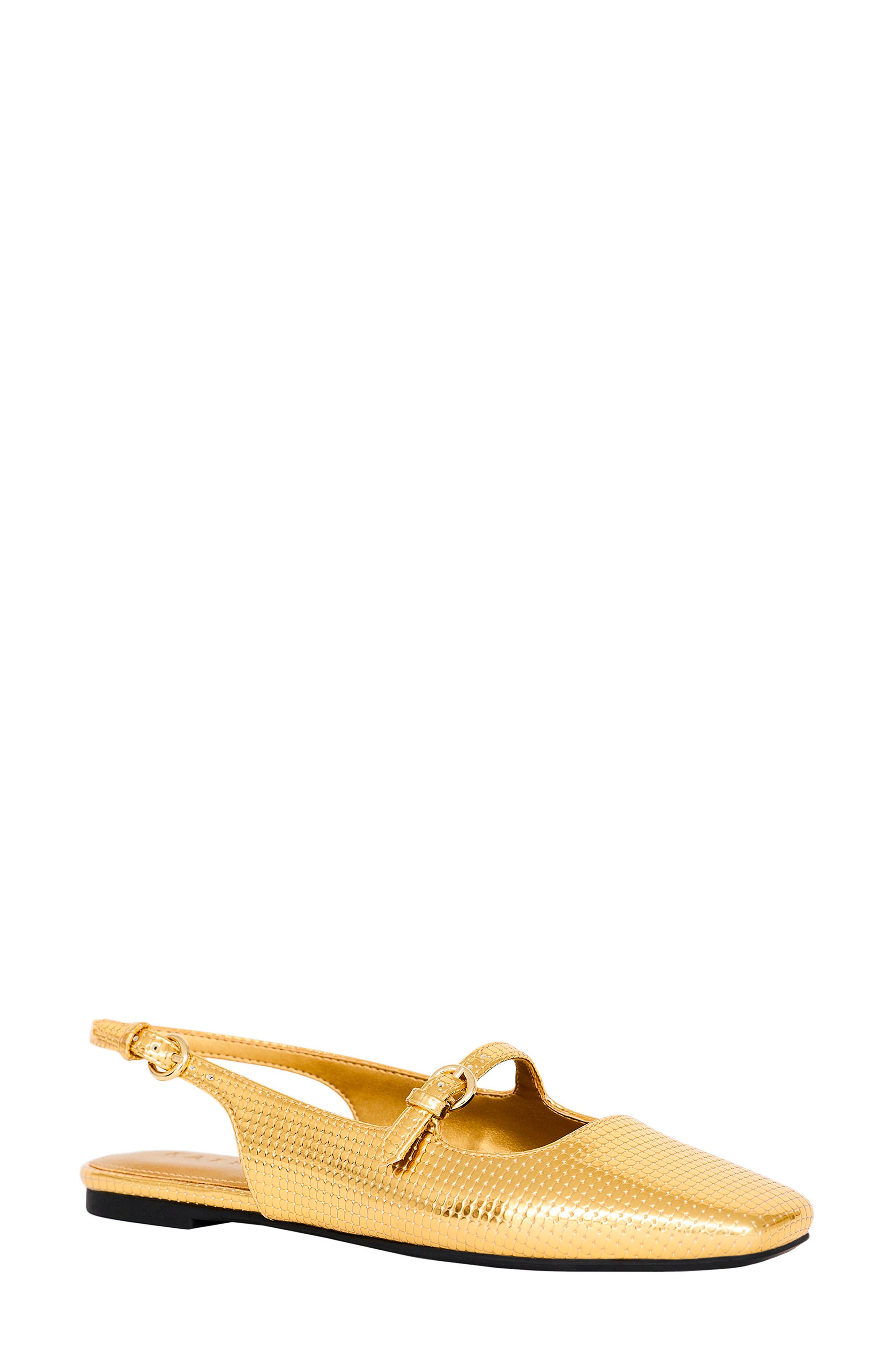Katy Perry The Evie Lizard Embossed Slingback Flat, Main, color, 