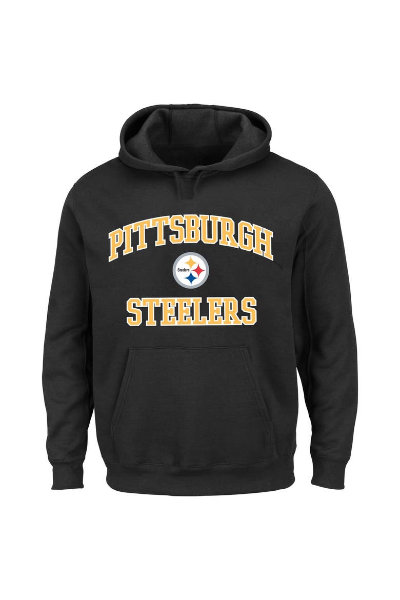 Men's Fanatics  Black Pittsburgh Steelers Big & Tall Heart & Soul Hoodie, Main, color, Black