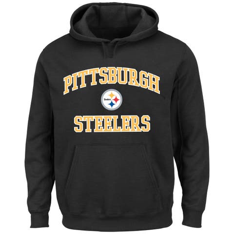 Men's Fanatics  Black Pittsburgh Steelers Big & Tall Heart & Soul Hoodie