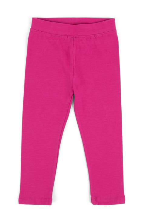 Girls Cotton Leggings, Solid Colors