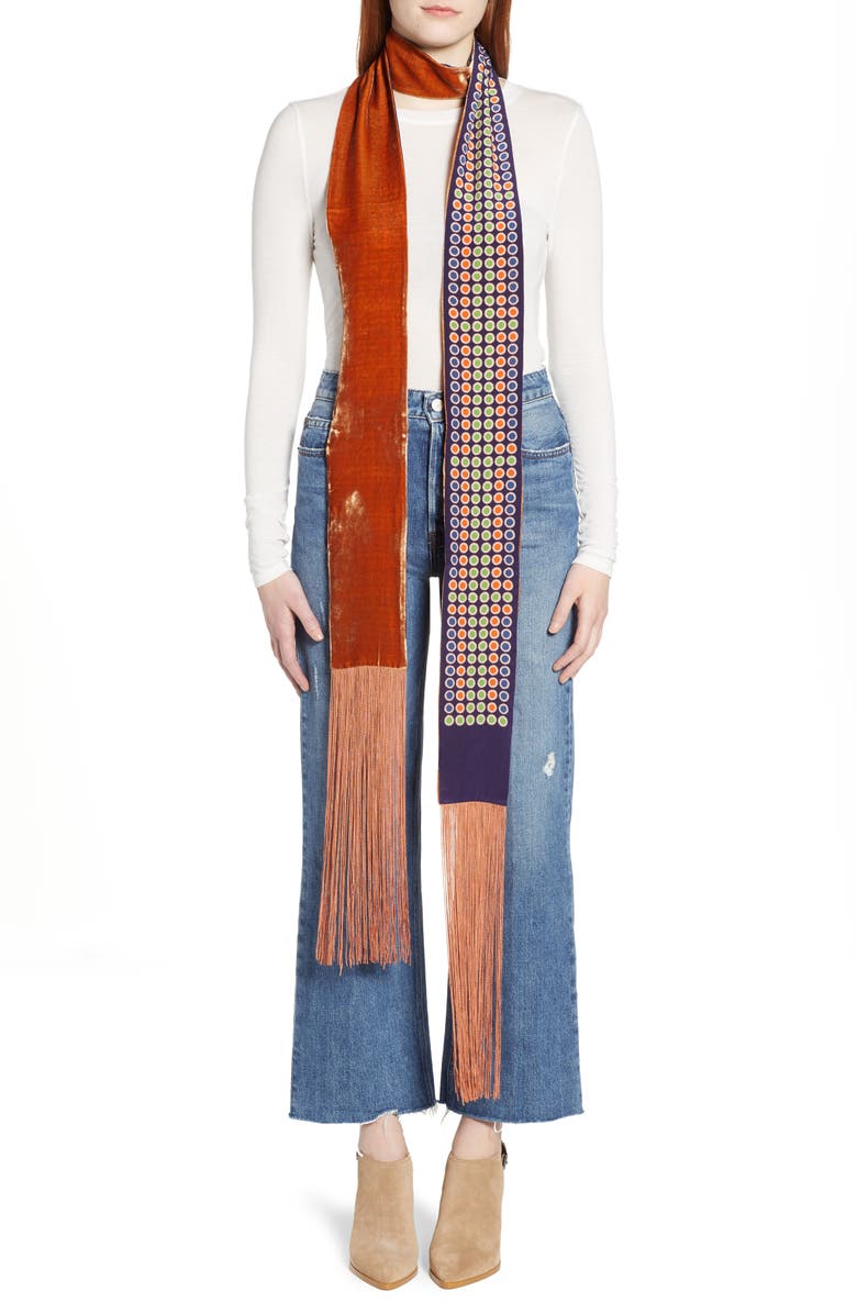 Mantero Sugar Dots Scarf, Alternate, color, 