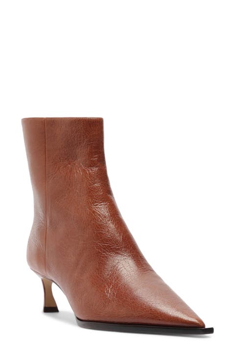 Myra Pointed Toe Kitten Heel Bootie (Women)