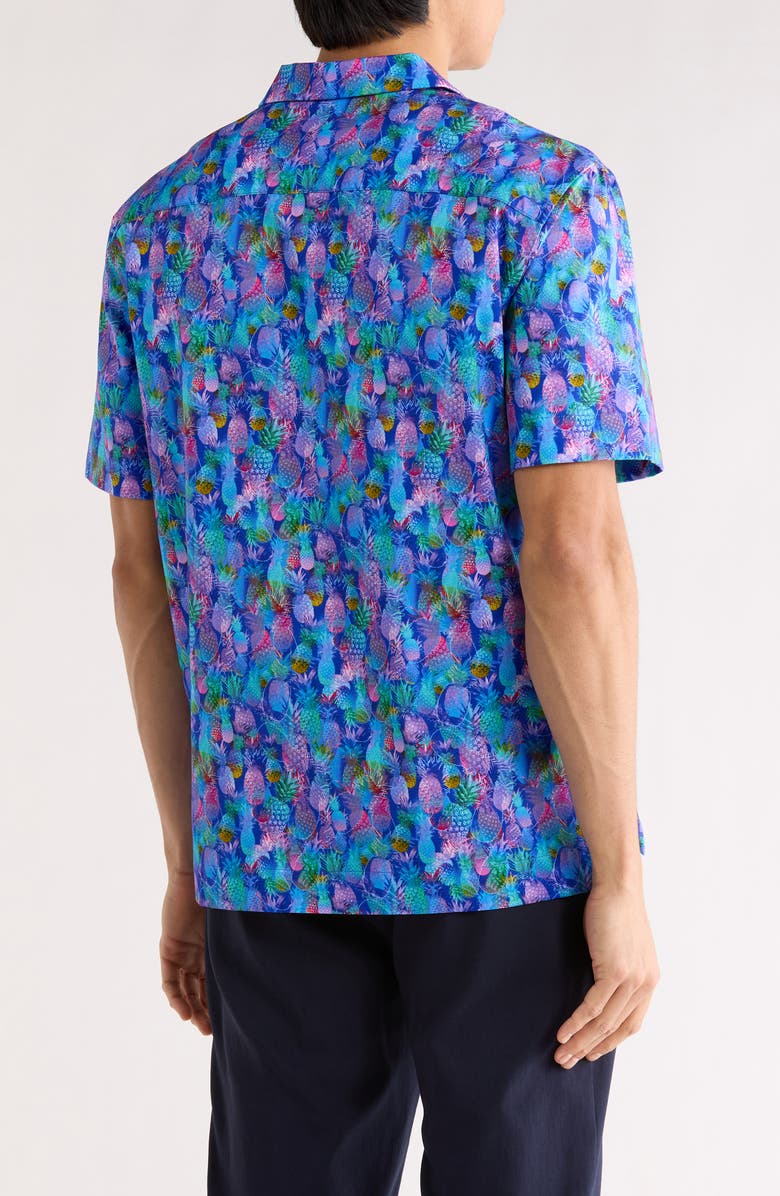 Bugatchi OoohCotton<sup>®</sup> Camp Shirt, Alternate, color, Classic Blue