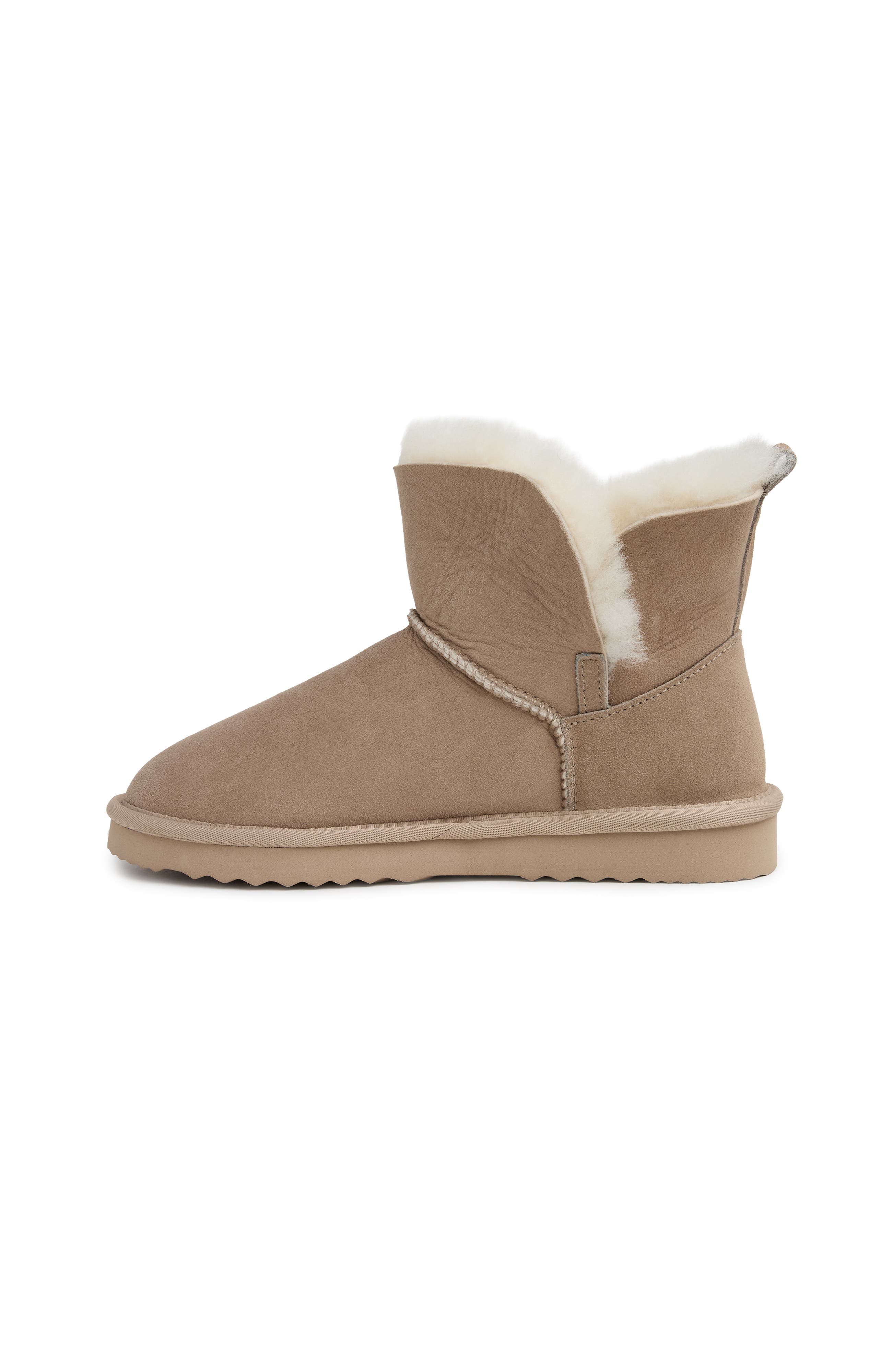 Studio Fur Trim Slipper Boot, Alternate, color, Camel