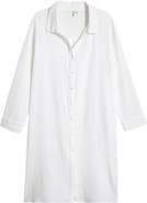 Nordstrom Cotton Gauze Cover-Up Shirtdress