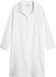 Nordstrom Cotton Gauze Cover-Up Shirtdress
