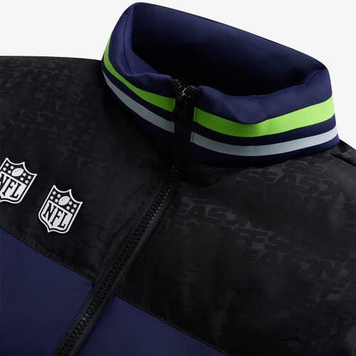 Off Season Unisex College Navy Seattle Seahawks Team Puffer Jacket In Blue