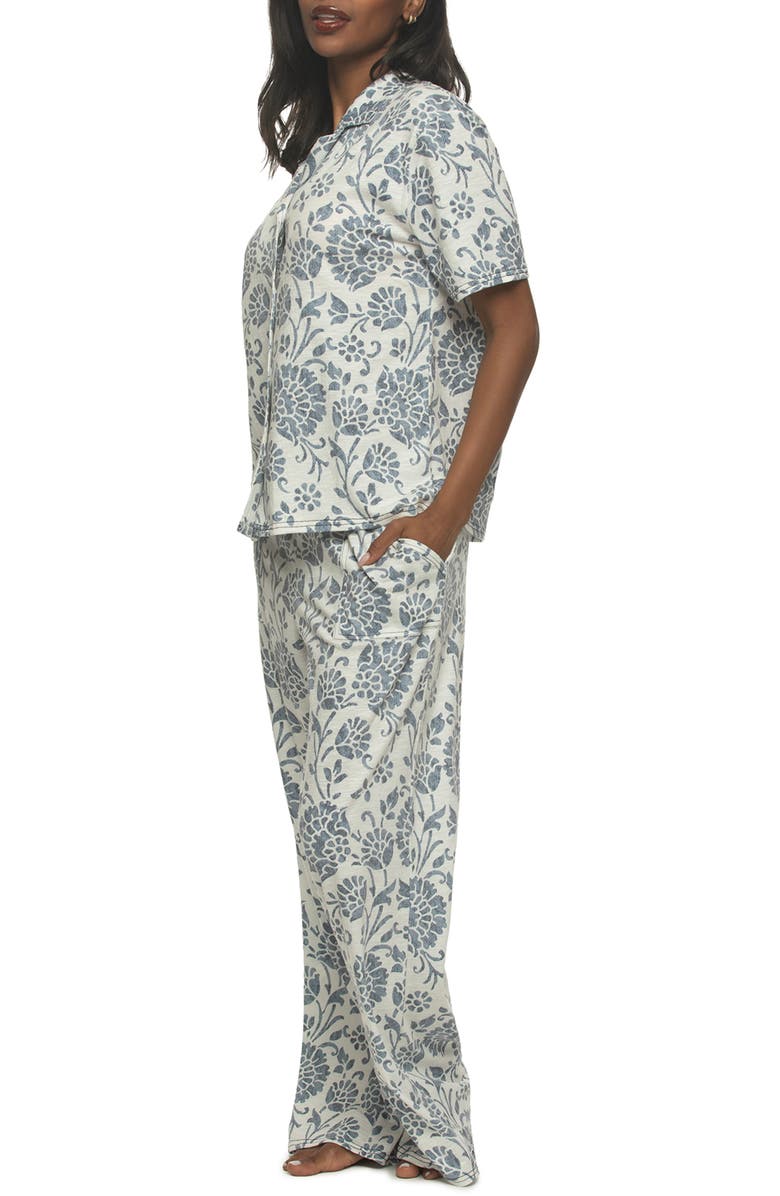 Felina Josephine Floral Jersey Pajamas, Alternate, color, Distressed Floral Print