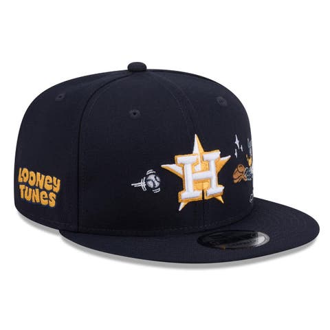 Men's New Era Navy Houston Astros Looney Tunes Daffy Duck 9FIFTY Snapback Hat