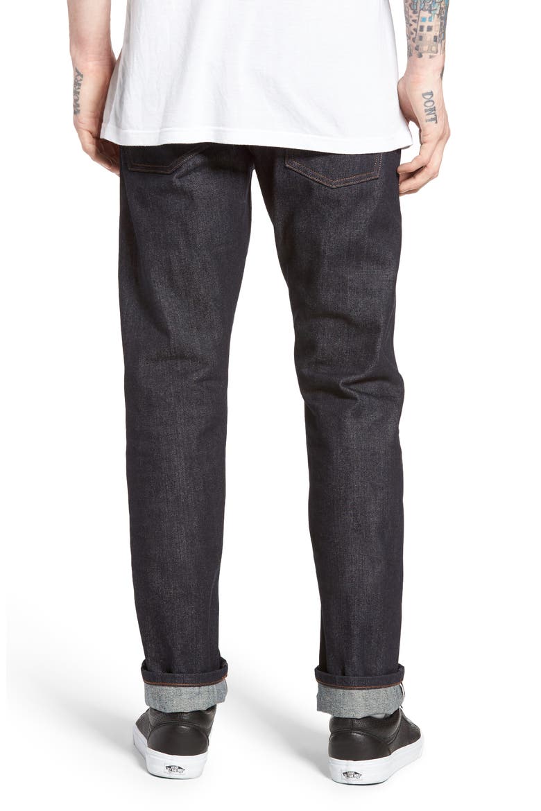 UB201 Tapered Fit Raw Selvedge Jeans, Alternate, color, INDIGO