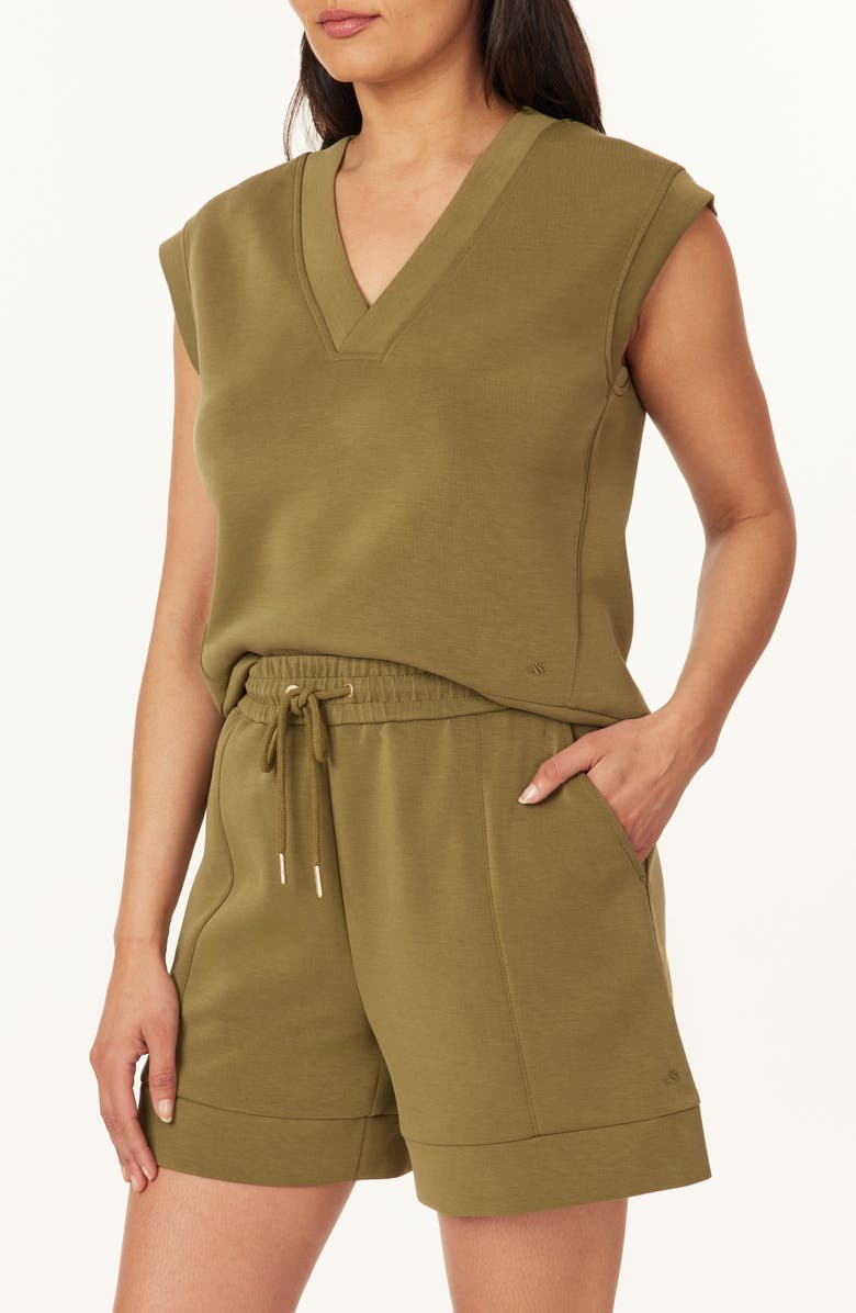 Scotch & Soda Sleeveless Knit Shell Top, Alternate, color, Martini Olive