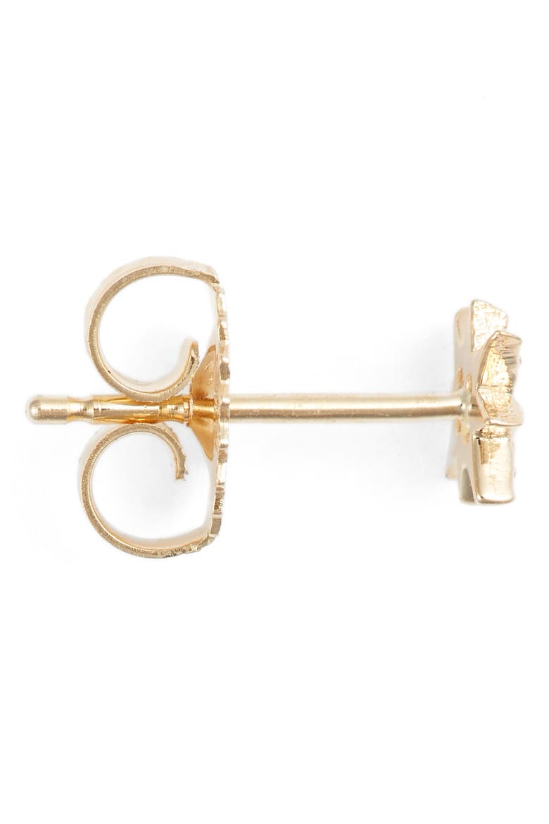 Mini Starburst Diamond Earrings, Alternate, color, GOLD