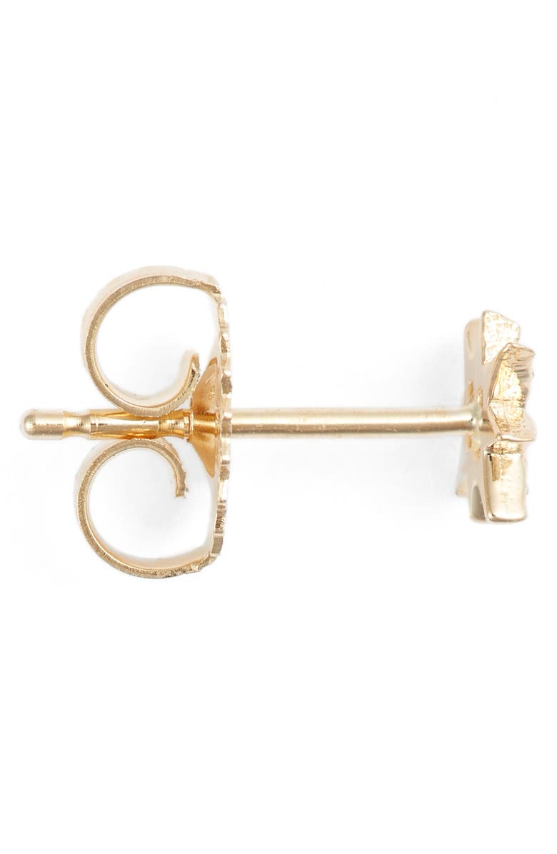 Anzie Mini Starburst Diamond Earrings, Alternate, color, Gold