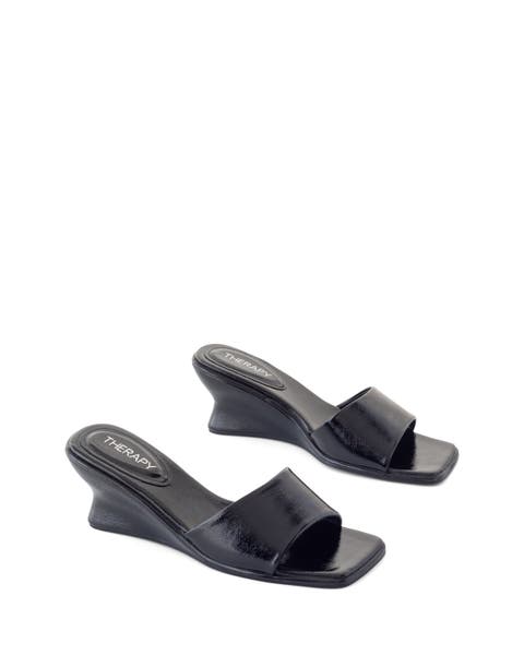 Lafayette Square-Toe Wedge Slide Sandal