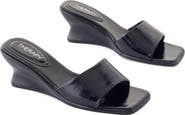 Therapy Australia Lafayette Square-Toe Wedge Slide Sandal