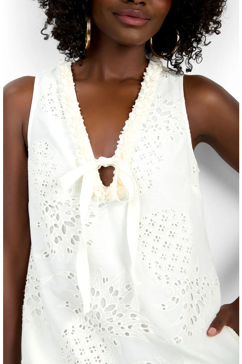 Amala Cotton Eyelet Dress, Alternate, color, Whitewash