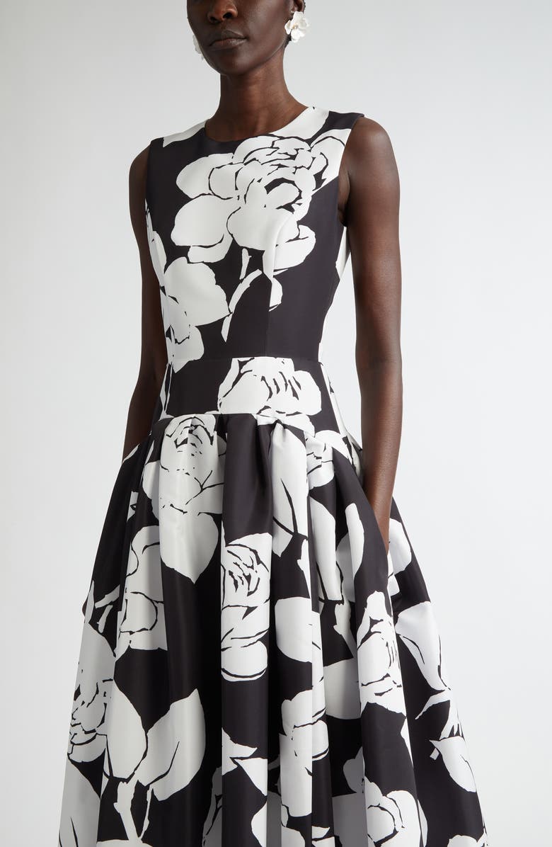 Carolina Herrera Floral Print Minidress, Alternate, color, 