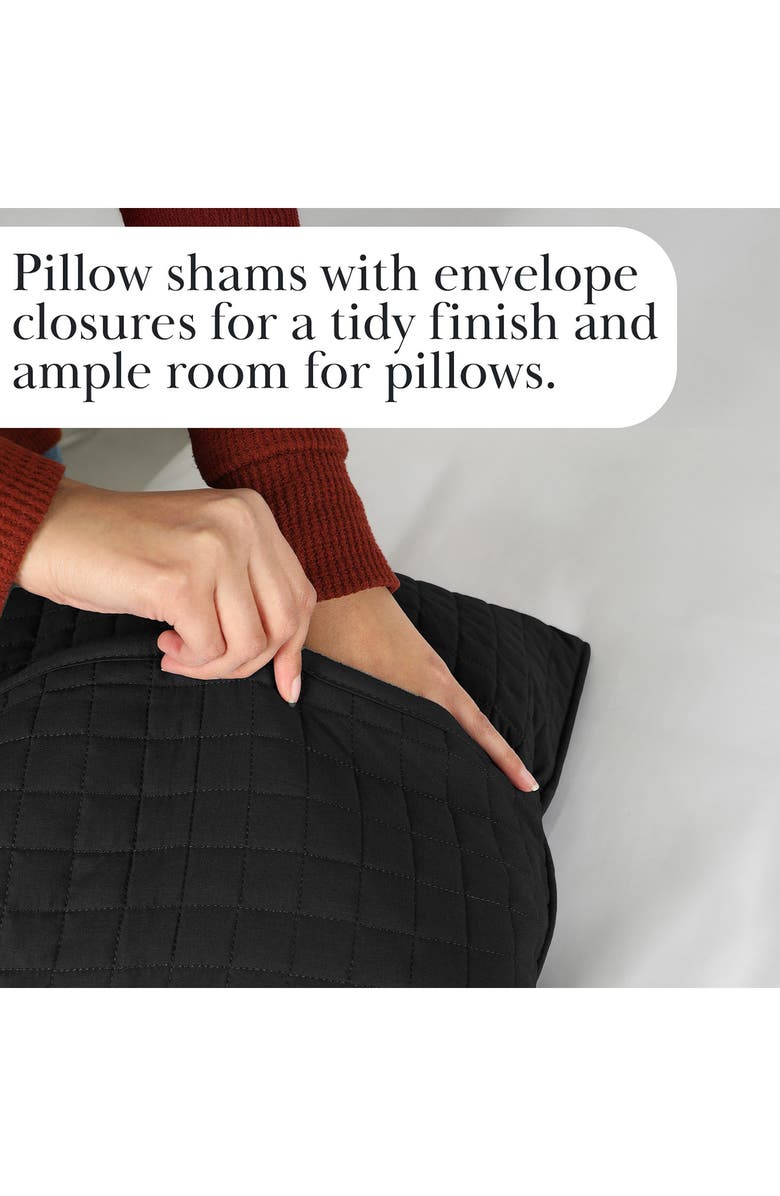 SOUTHSHORE FINE LINENS Vilano Springs Oversized Quilt Set, Alternate, color, Black