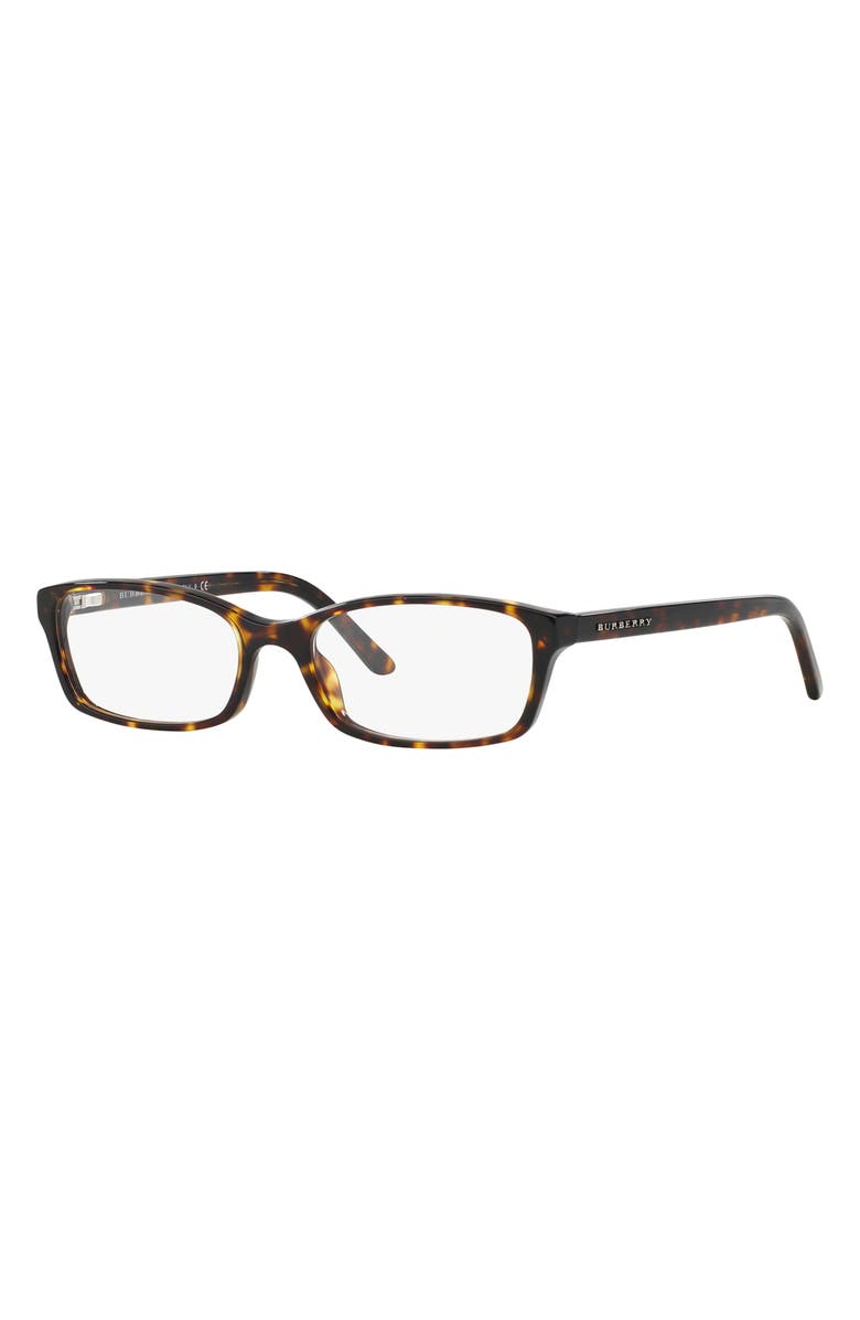 Burberry 53mm PIllow Optical Glasses, Alternate, color, Dark Havana