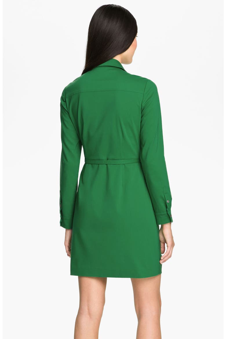 Roll Sleeve Shirtdress, Alternate, color, RICH GREEN