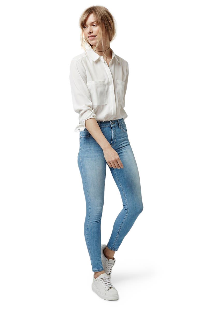 Topshop Jamie High Waist Skinny Jeans, Alternate, color, 