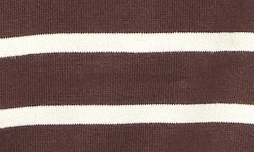 Karen Kane Stripe Cardigan In Brown